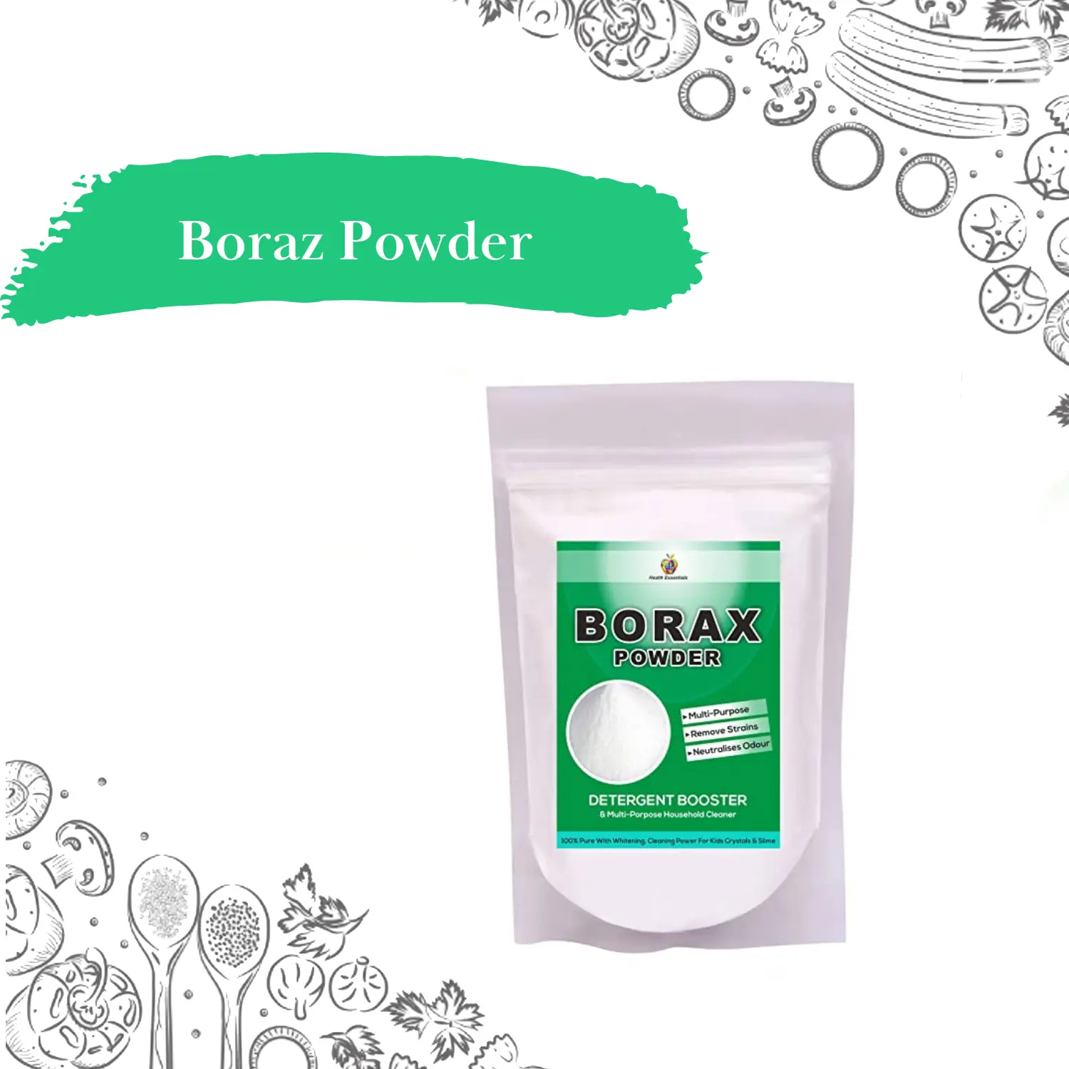 Jioo Organics Borax Powder 100% Pure